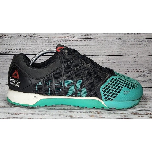 Reebok CF 74 CrossFit Gym Fitness Workout Shoes Black Green Mens 9 Fast Ship - Picture 4 of 12